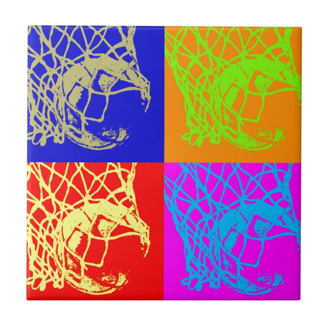 Pop Art Basketball Tile (Front)