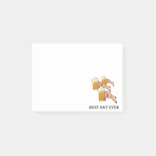 Pop Art Beer Best Day Ever Post-it Notes