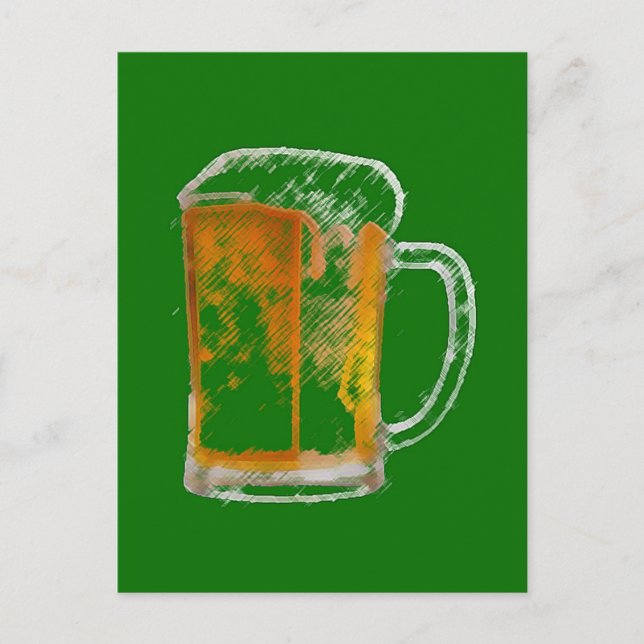 Pop Art Beer Mug Postcard (Front)