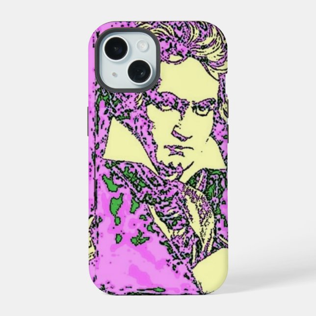 Pop-art Beethoven  iPhone 15 Case (Back)