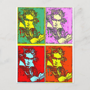 Pop-art Beethoven Postcard