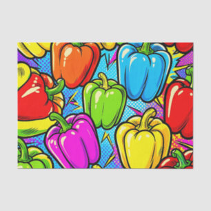 Pop Art Bell Peppers Pattern Tissue Paper