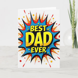 Pop Art Best Dad Ever Card