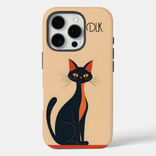 Pop Art Black Cat iPhone 16 Pro Case