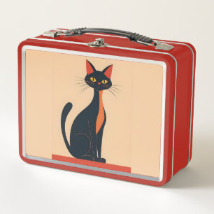Pop Art Black Cat Kid or Adult Metal Lunch Box