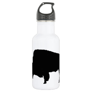 Pop Art Black & White Buffalo Silhouette 532 Ml Water Bottle
