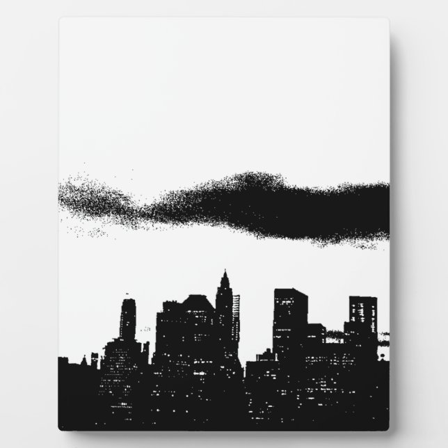 Pop Art Black White NYC New York City Plaque (Front)