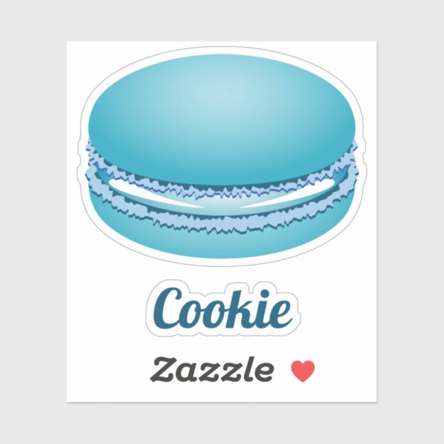 Pop Art Blue Macaron Cookie (Sheet)
