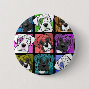 Pop Art Boxer 2 Inch Round Button