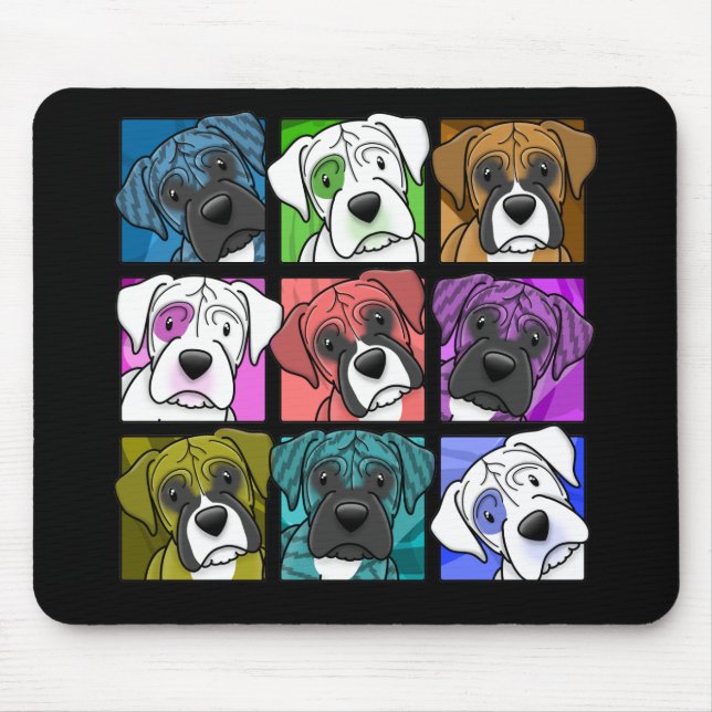 Pop Art Boxer Mouse Pad (Front)