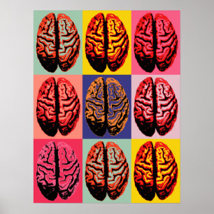 Pop Art Brain Poster