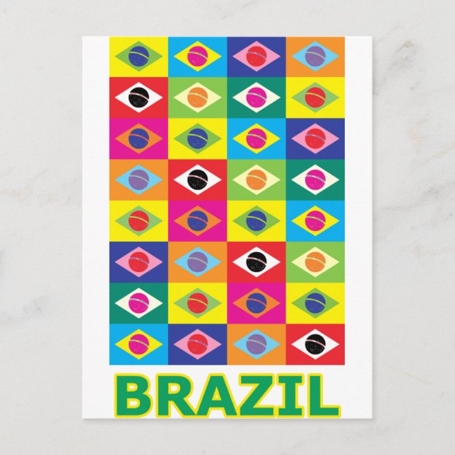Pop Art Brazil Postcard (Front)
