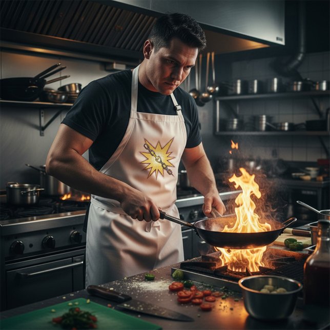 Pop Art Broken Chain Explosion Bold Comic Style  Standard Apron (Creator Uploaded)