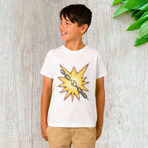 Pop Art Broken Chain Explosion Bold Comic Style T-Shirt