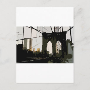 Pop Art Brooklyn Bridge Postcard