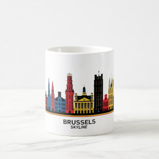 Pop-Art Brussels Skyline 1 Coffee Mug