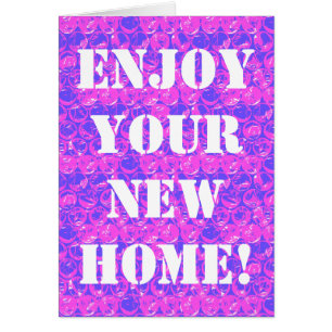 Pop art bubble wrap housewarming card