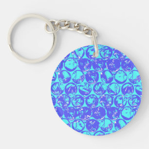 Pop art bubble wrap keychain