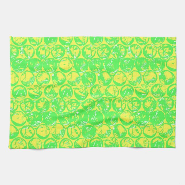 Pop art bubble wrap kitchen towel (Horizontal)