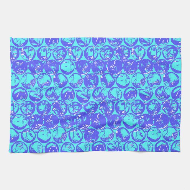 Pop art bubble wrap kitchen towel (Horizontal)