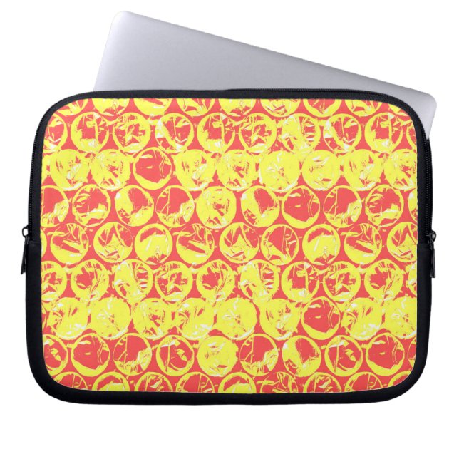 Pop art bubble wrap laptop sleeve (Front)