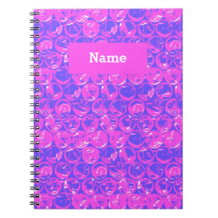 Pop art bubble wrap notebook