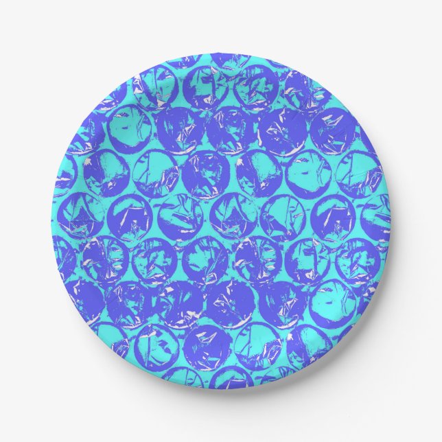Pop art bubble wrap paper plate (Front)