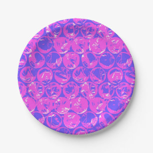 Pop art bubble wrap paper plate