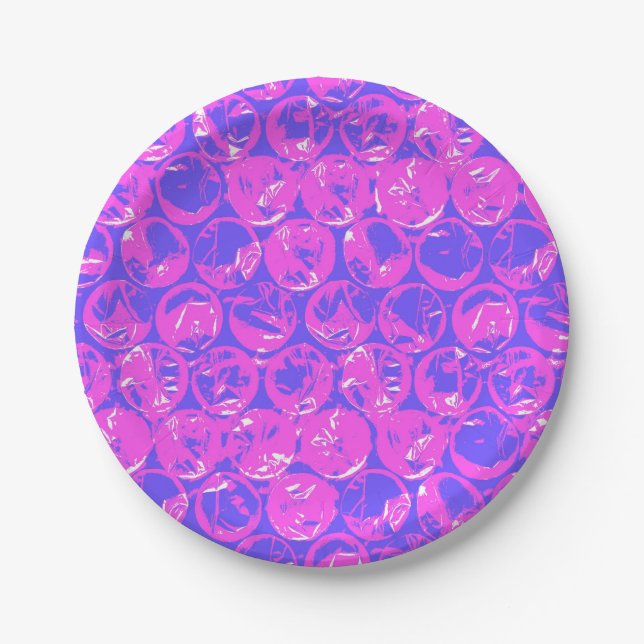 Pop art bubble wrap paper plate (Front)