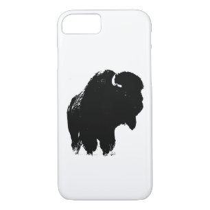 Pop Art Buffalo Bison Silhouette iPhone 7 Coque
