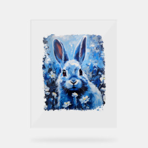 Pop Art Bunny coloré Lapin bleu lapin