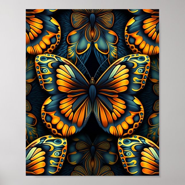 Pop Art Butterfly Poster (Front)