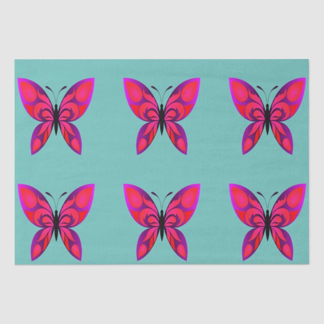 Pop Art Butterfly Tissue Paper (Front)