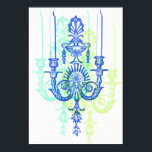 Pop Art Candle Sconce Vintage Style Art Print<br><div class="desc">My original photograph of an antique candelabra wall sconce is featured on this pop art poster. Photograph was given special effects for a graphic pop art and modernistic style. This would look great framed in a white matte and a vibrant blue frame in a home or office! Size is 13"...</div>