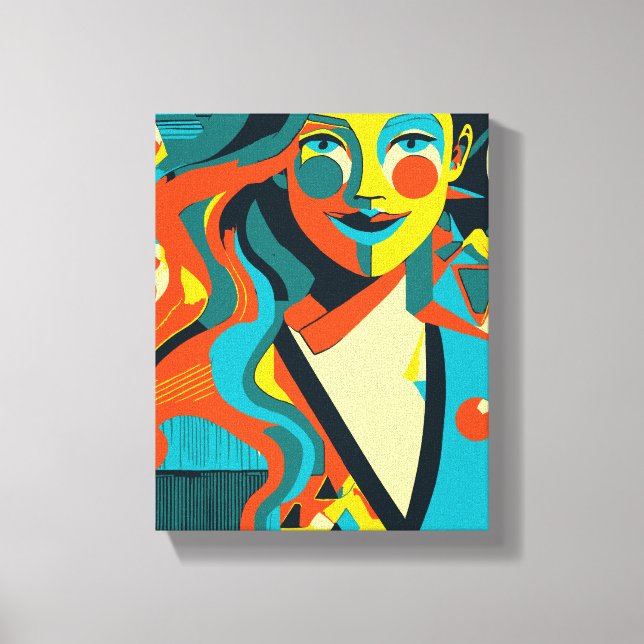 Pop art canvas print (Front)