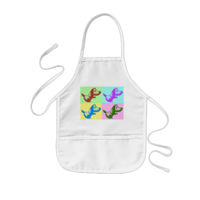 Pop Art Cartoon Dog Apron (Front)
