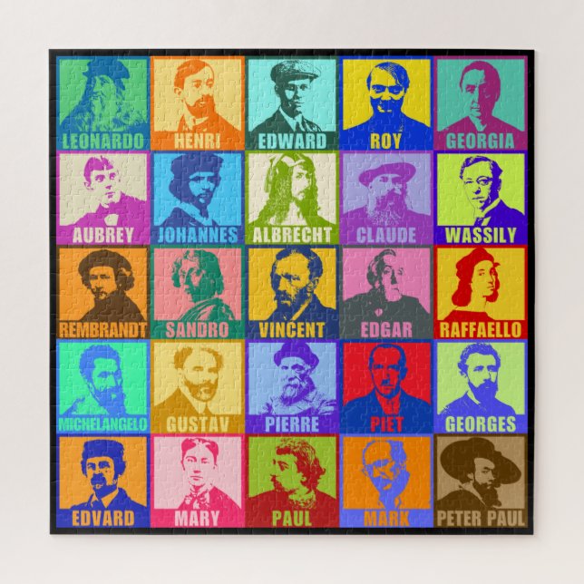 Pop Art Célèbre Artistes Puzzle (Vertical)