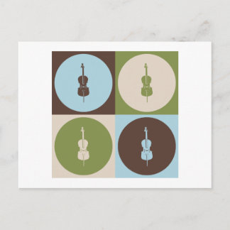 Pop Art Cello Postcard