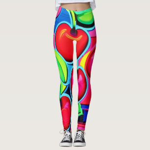 Pop Art Cherry Burst Leggings