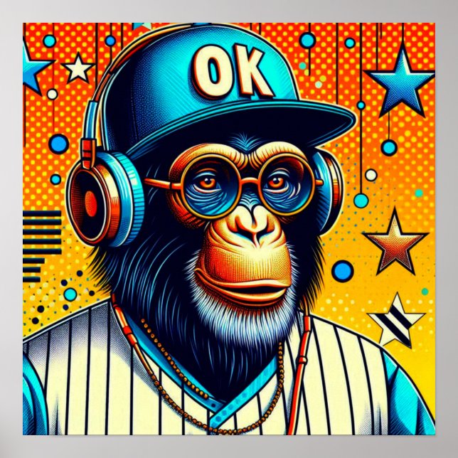 POP-ART CHIMP 8 POSTER (Front)