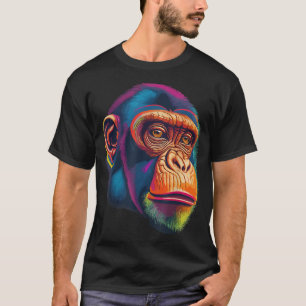 Pop Art Chimpanzee Chimp Animal Monkey Face Ape Mo T-Shirt