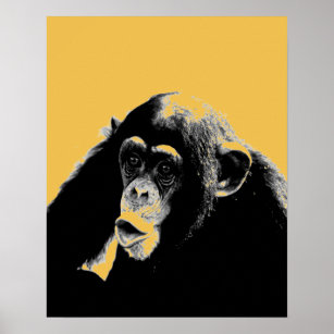 Pop Art Chimpanzee Poster