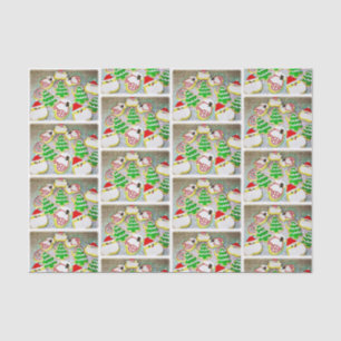 Pop Art Christmas Cookies Tissue Paper