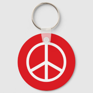 Pop Art Christmas PEACE Keychain