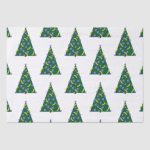 Pop Art Christmas Tree with Apples and Bananas  Tissue Paper