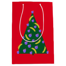 Pop Art Christmas Tree with Apples & Bananas 