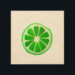 Pop art citrus lime fruit original watercolour<br><div class="desc">A cute and colourful vibrant green lime fruit slice from an original painting by artist Sacha Grossel. This large pop art style fruit is green and very bright and colourful against a customisable orange coloured background. Quirky and original.</div>