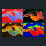 Pop Art Classical Spanish Guitar Poster<br><div class="desc">Musical Instruments Graphic Designs Illustrations - Pop Art Style Classical Guitar Artwork</div>