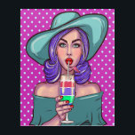 Pop Art Cocktail Chill Acrylic Wall Art<br><div class="desc">I have several versions of this and other fabulous Pop Art Women and Men on my Collections and on the way. I can imagine this throughout a sleek contemporary room or corporate building, as well as a more rustic setting. Please see my Art Category as well as several of my...</div>