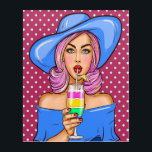 Pop Art Cocktail Chill Acrylic Wall Art<br><div class="desc">I have several versions of this and other fabulous Pop Art Women and Men on my Collections and on the way. I can imagine this throughout a sleek contemporary room or corporate building, as well as a more rustic setting. Please see my Art Category as well as several of my...</div>